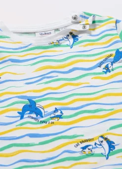 Blukids T-shirt in jersey di puro cotone neonato- T-shirt