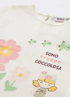 Blukids T-shirt in jersey di puro cotone neonata- T-shirt