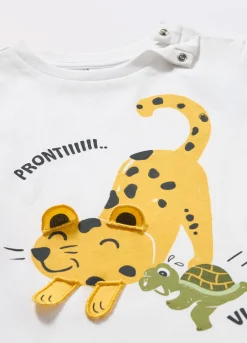 Blukids T-shirt in jersey di puro cotone neonato- T-shirt