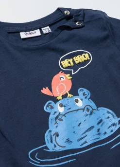 Blukids T-shirt in jersey di puro cotone neonato- T-shirt