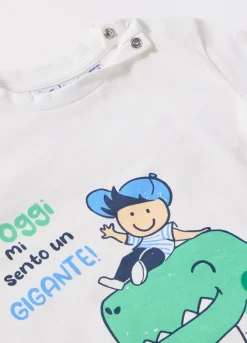Blukids T-shirt in jersey di puro cotone neonato- T-shirt