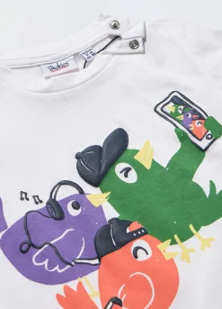 Blukids T-shirt in jersey di puro cotone neonato- T-shirt