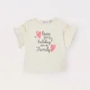 Blukids T-shirt in jersey slub di puro cotone neonata- T-shirt