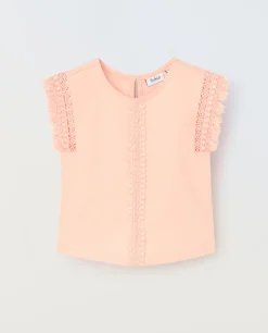 Blukids T-shirt in puro cotone con ricami neonata- T-shirt