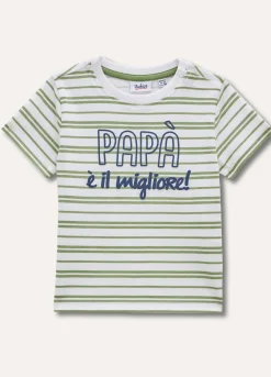 Blukids T-shirt in puro cotone con applicazione cornelly neonato- T-shirt