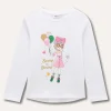 Blukids T-shirt in puro cotone con stampa bambina- T-shirt