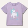 Blukids T-shirt in puro cotone con glitter bambina- T-shirt