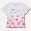 Blukids T-shirt in puro cotone con stampa e glitter bambina- T-shirt