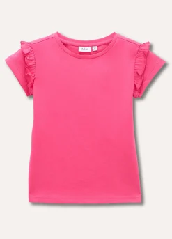 Blukids T-shirt in puro cotone con rouches bambina- T-shirt
