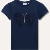 Blukids T-shirt in puro cotone con paillettes bambina- T-shirt