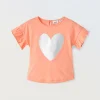 Blukids T-shirt in puro cotone con stampa neonata- T-shirt