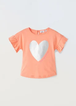 Blukids T-shirt in puro cotone con stampa neonata- T-shirt