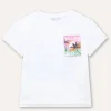 Blukids T-shirt in puro cotone con stampa ragazza- T-shirt