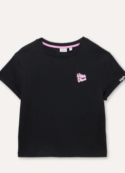 Blukids T-shirt in puro cotone con stampa ragazza- T-shirt