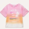 Blukids T-shirt in puro cotone con stampa ragazza- T-shirt