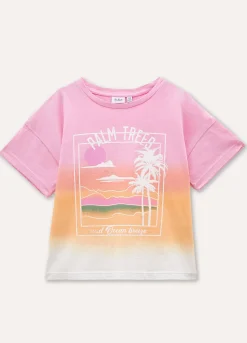Blukids T-shirt in puro cotone con stampa ragazza- T-shirt