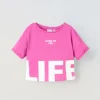 Blukids T-shirt in puro cotone con scollo a barchetta ragazza- T-shirt