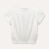 Blukids T-shirt in puro cotone con punto smock ragazza- T-shirt