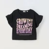 Blukids T-shirt in puro cotone con rouches ragazza- T-shirt