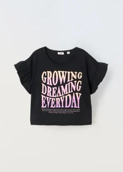 Blukids T-shirt in puro cotone con rouches ragazza- T-shirt