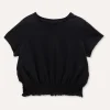 Blukids T-shirt in puro cotone con punto smock ragazza- T-shirt