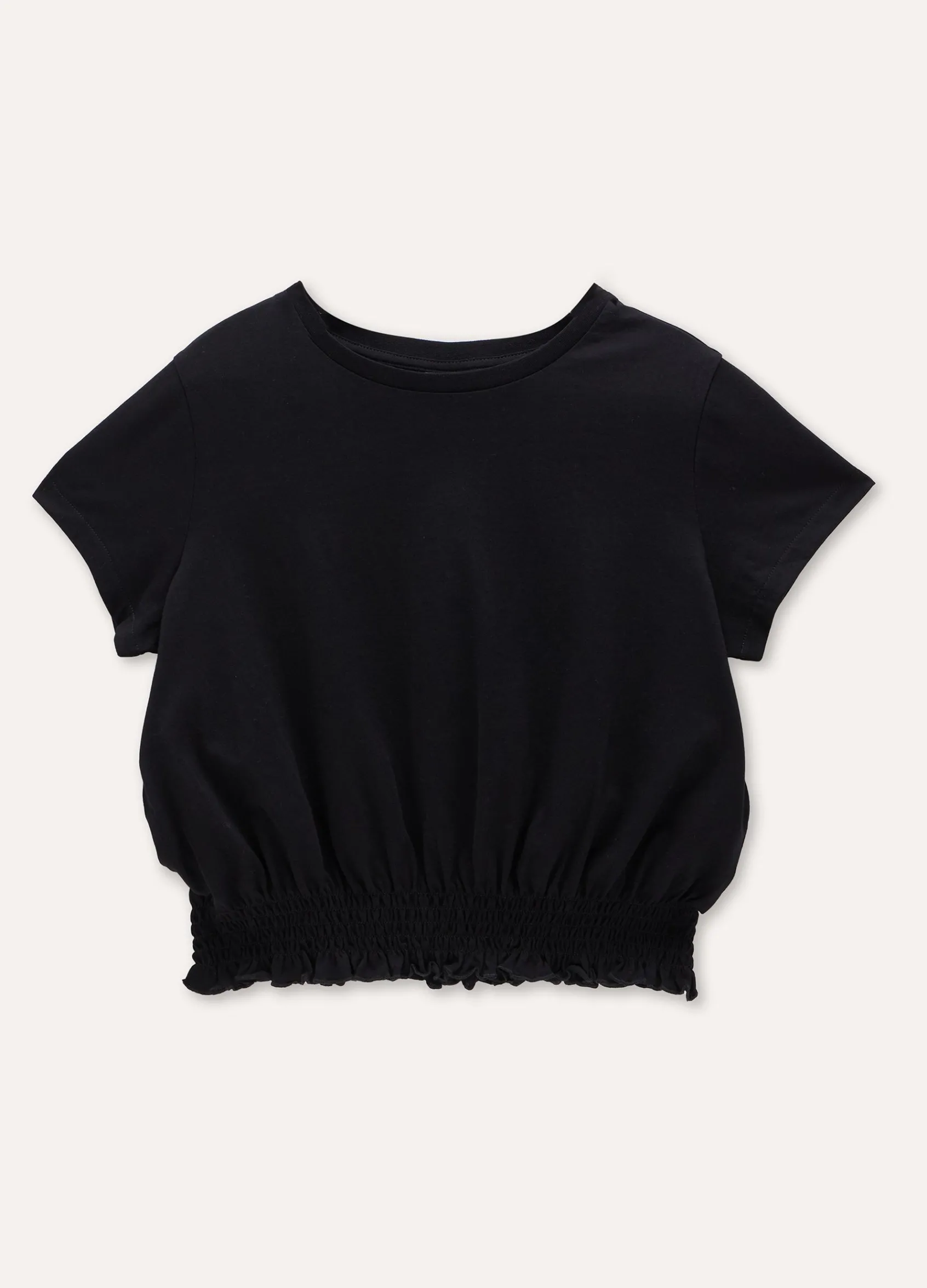 Blukids T-shirt in puro cotone con punto smock ragazza- T-shirt
