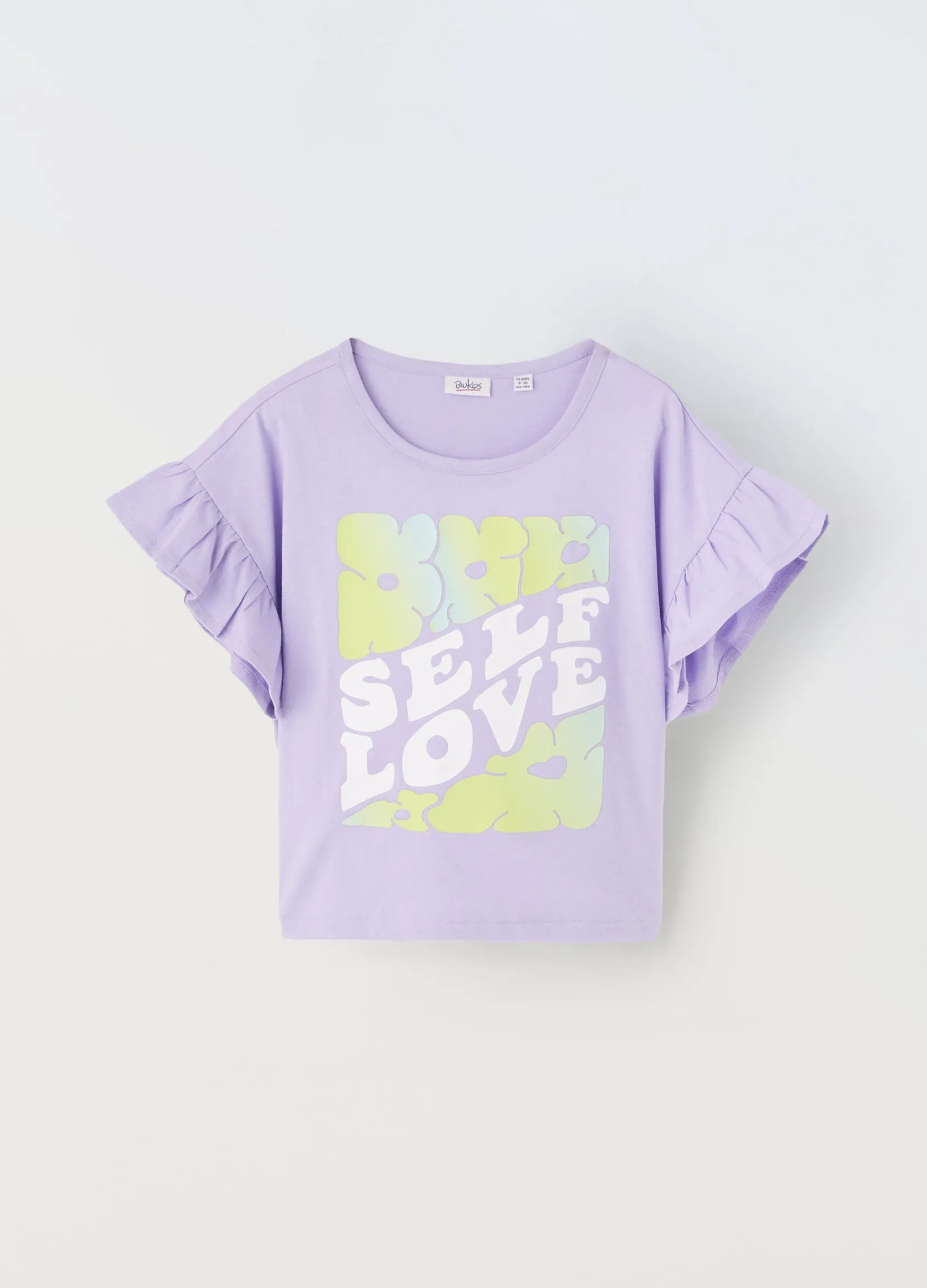 Blukids T-shirt in puro cotone con rouches ragazza- T-shirt