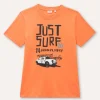 Blukids T-shirt in puro cotone con stampa ragazzo- T-shirt