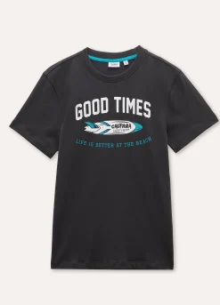 Blukids T-shirt in puro cotone con stampa ragazzo- T-shirt