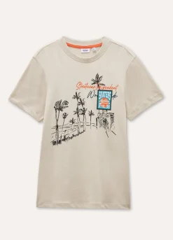 Blukids T-shirt in puro cotone con stampa ragazzo- T-shirt
