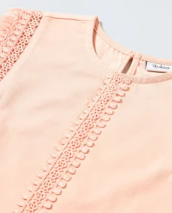 Blukids T-shirt in puro cotone con ricami neonata- T-shirt
