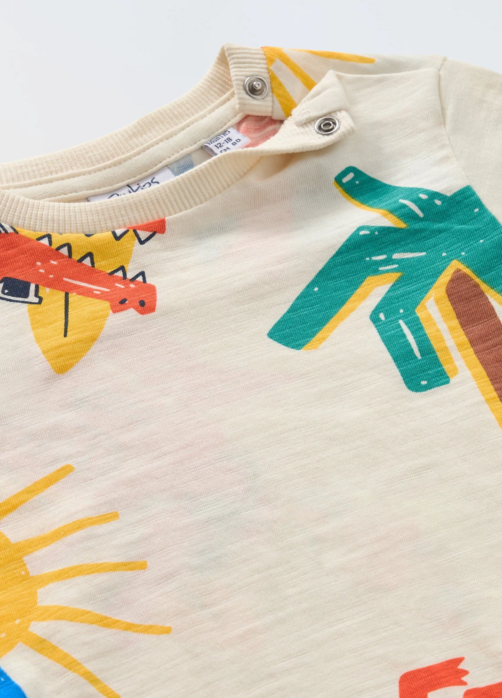 Blukids T-shirt in puro cotone con stampa neonato- T-shirt