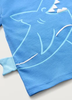 Blukids T-shirt in puro cotone con applicazione neonato- T-shirt