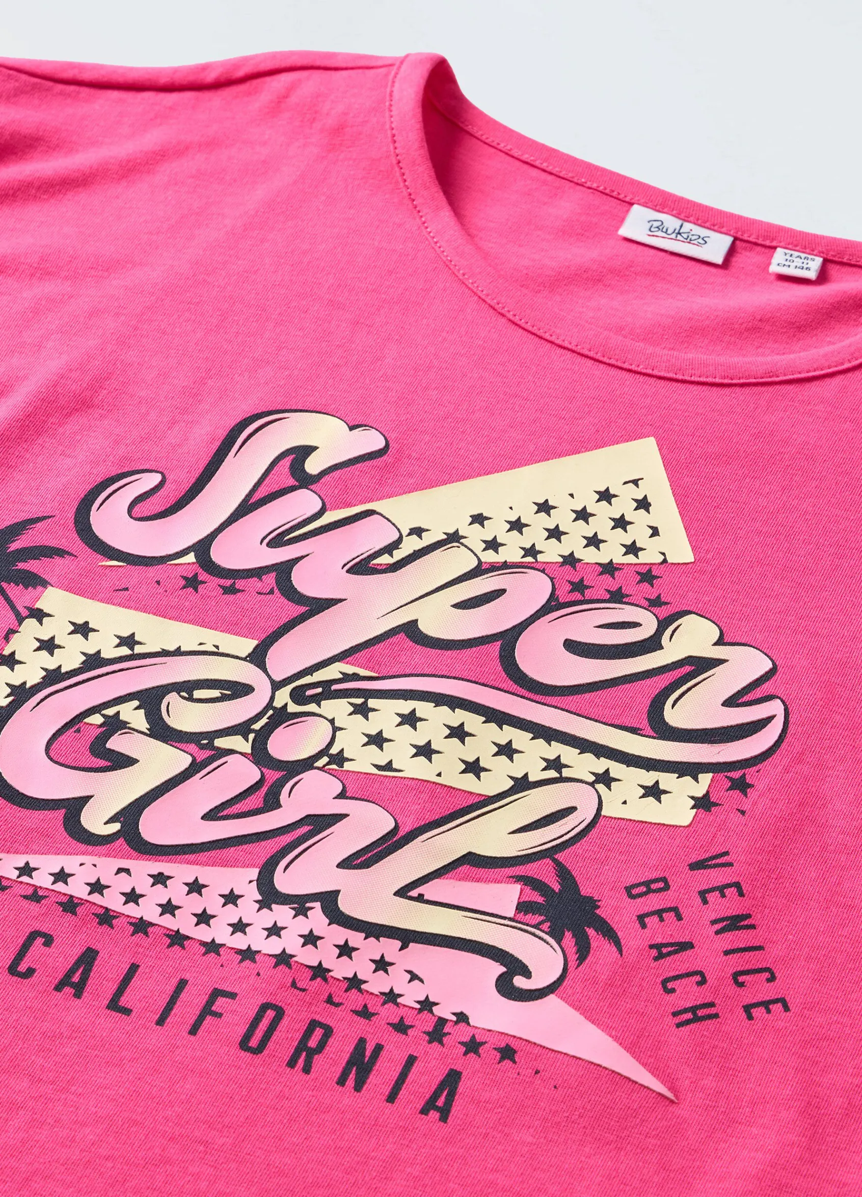 Blukids T-shirt in puro cotone con rouches ragazza- T-shirt