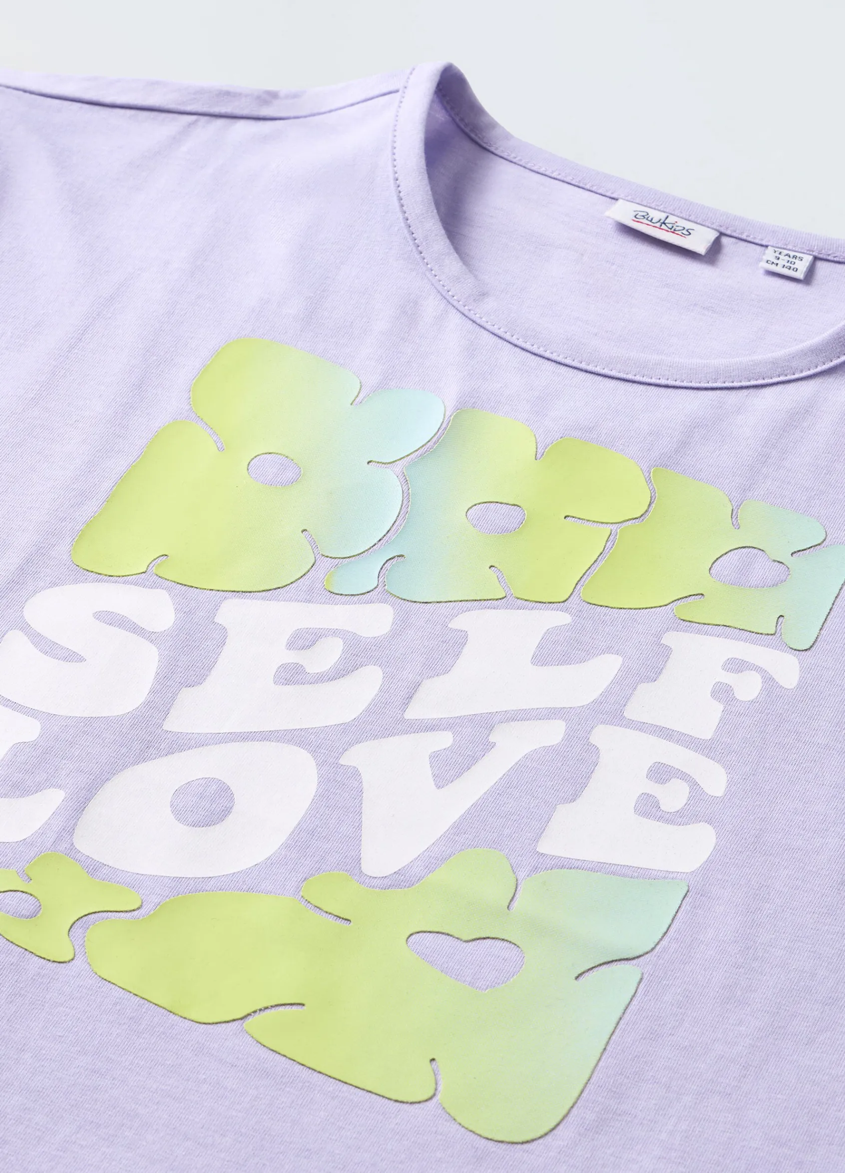 Blukids T-shirt in puro cotone con rouches ragazza- T-shirt