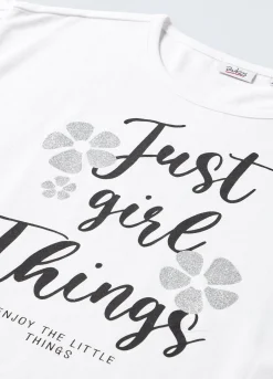Blukids T-shirt in puro cotone con rouches ragazza- T-shirt