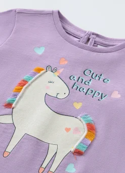 Blukids T-shirt in puro cotone con applicazioni neonata- T-shirt