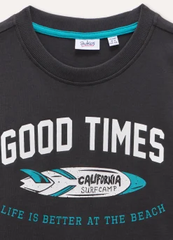 Blukids T-shirt in puro cotone con stampa ragazzo- T-shirt