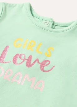 Blukids T-shirt in puro cotone con rouches neonata- T-shirt