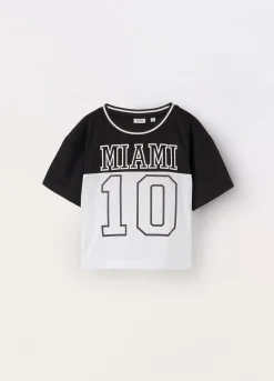 Blukids T-shirt in tessuto mesh ragazza- T-shirt