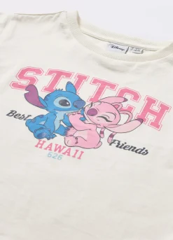 Blukids T-shirt Lilo & Stitch in puro cotone bambina- T-shirt
