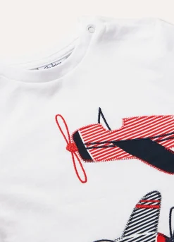 Blukids T-shirt maniche lunghe in puro cotone neonato- T-shirt