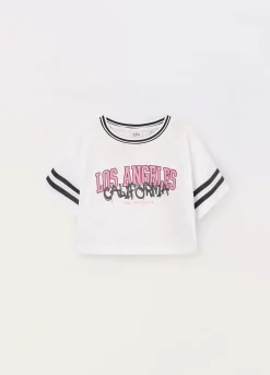 Blukids T-shirt mesh con stampa ragazza- T-shirt