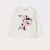 Blukids T-shirt Minnie in cotone stretch a maniche lunghe neonata- T-shirt