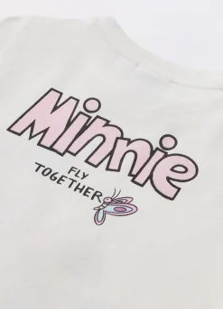 Blukids T-shirt Minnie in cotone stretch a maniche lunghe neonata- T-shirt