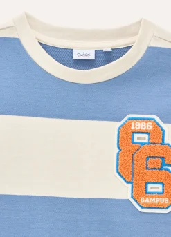 Blukids T-shirt rigata in misto cotone ragazzo- T-shirt