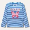 Blukids T-shirt rigata in puro cotone bambina- T-shirt