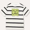 Blukids T-shirt rigata in puro cotone ragazzo- T-shirt