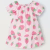Blukids Vestitino in puro cotone con stampa neonata- T-shirt
