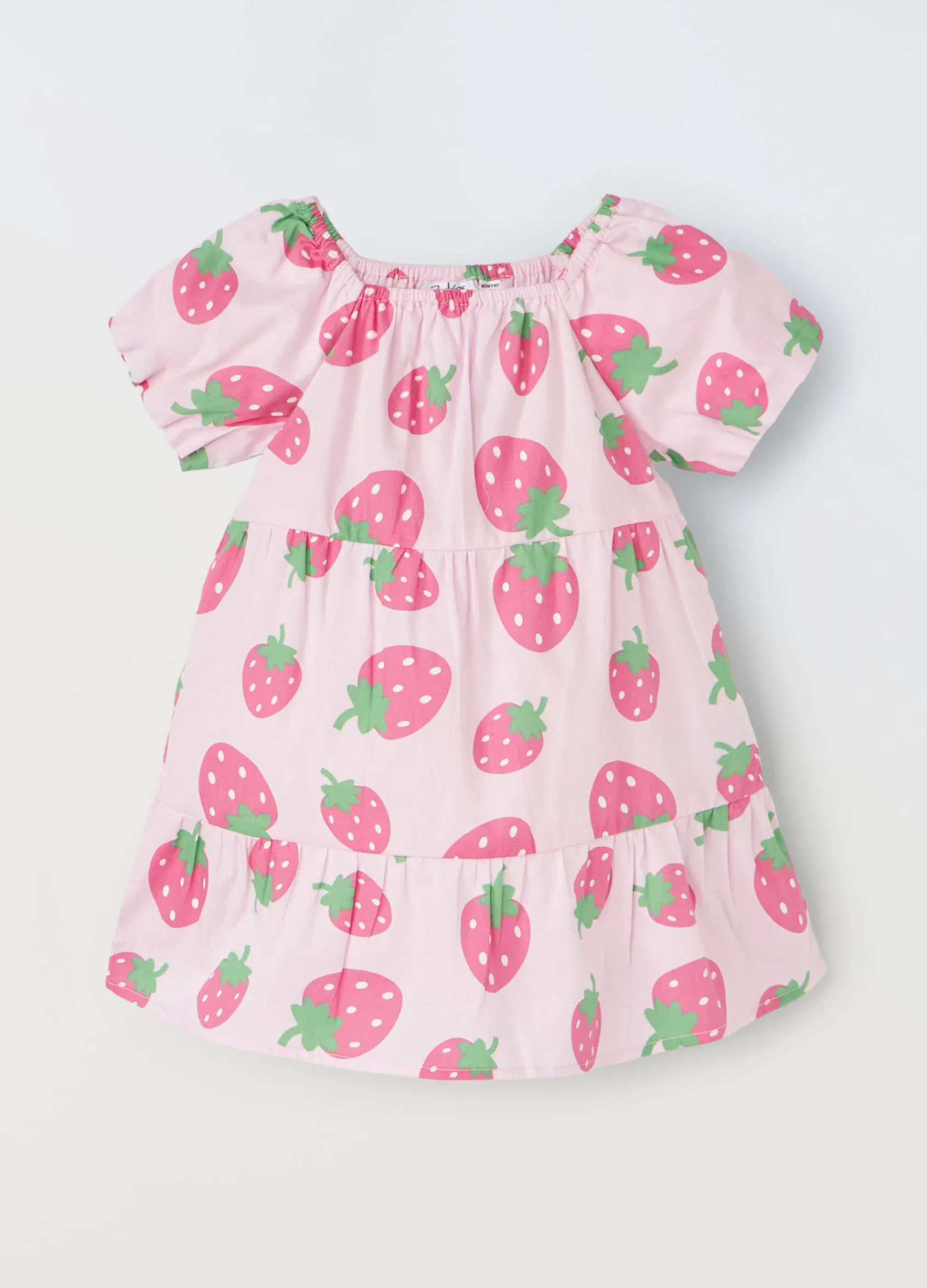 Blukids Vestitino in puro cotone con stampa neonata- T-shirt